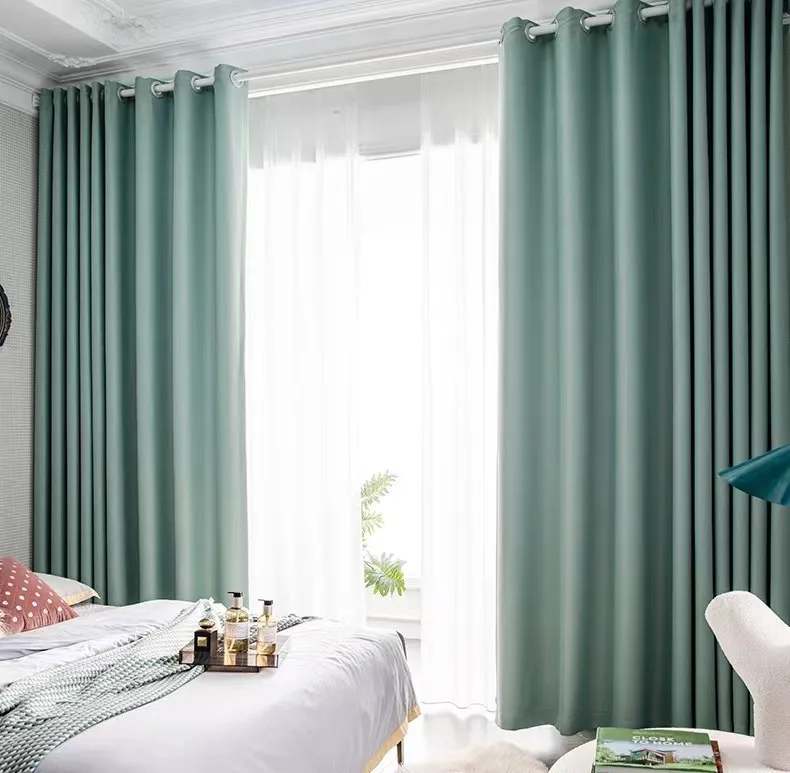 Высококачественная ткань для штор, Классическая простая ткань для штор из 100% полиэстера