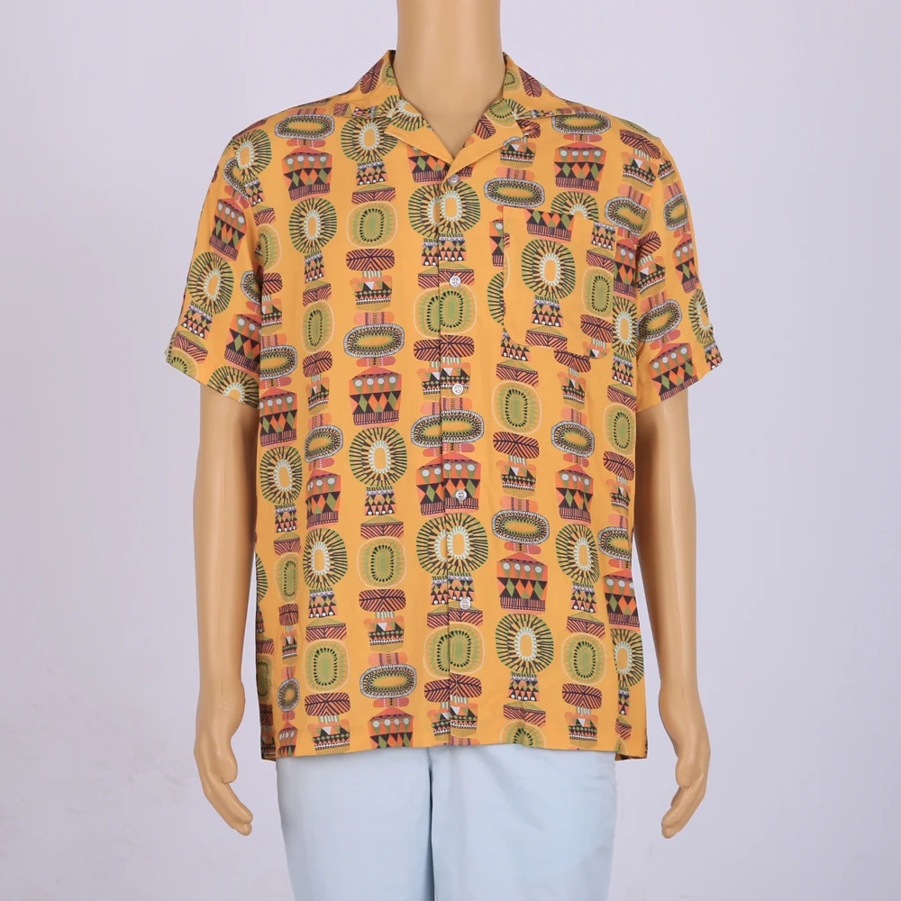 
Новейший дизайн, популярная мужская пляжная рубашка из 100% вискозы с короткими рукавами, новая модель рубашек с бананами 