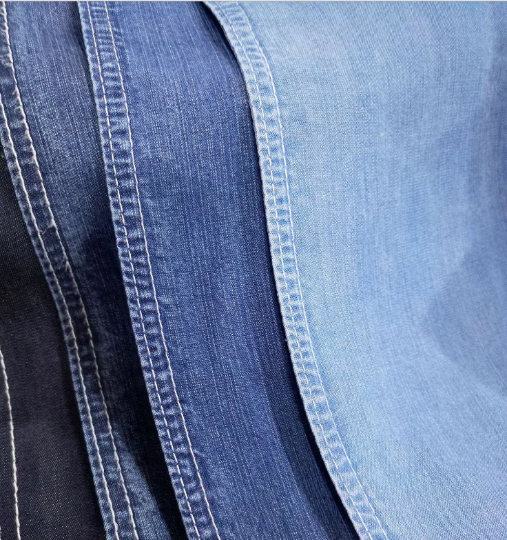 
2021 New Style Cheap Custom Yarn Dyed Soft Denim Fabric for Pants Jeans Jacket 