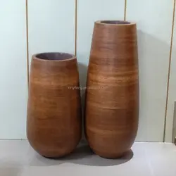 Wood Carving Handmade Fancy Style Vase Mango Wood Vase