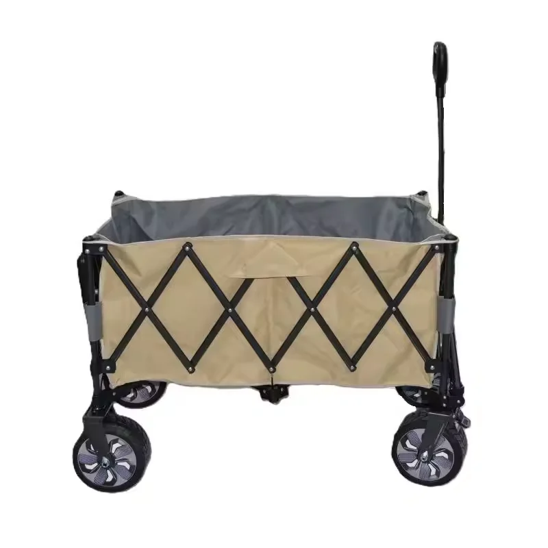 Motorized Compact Electric Utility Wagon Folding Collapsible Foldable Garden Beach Cart Wagon Trolley 180L 330LBS Load Capacity