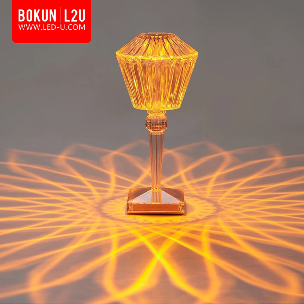 BOKUN Decoration Pool Charging Touch Wireless Cordless Table Night Lamp Flower RGB Light Up Bar LED Table Light with Remote