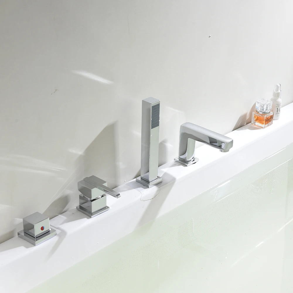 Whirlpool Bath Shower Mixer Spa 4 Holes Bathtub Faucet faucet pakistan