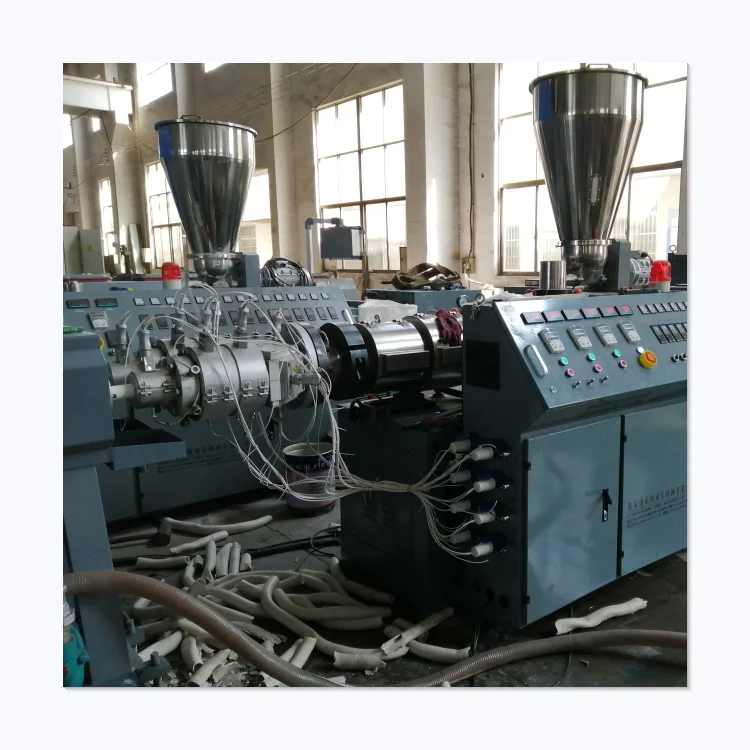 
pvc double pipe making machinery plastic extruder for sale 