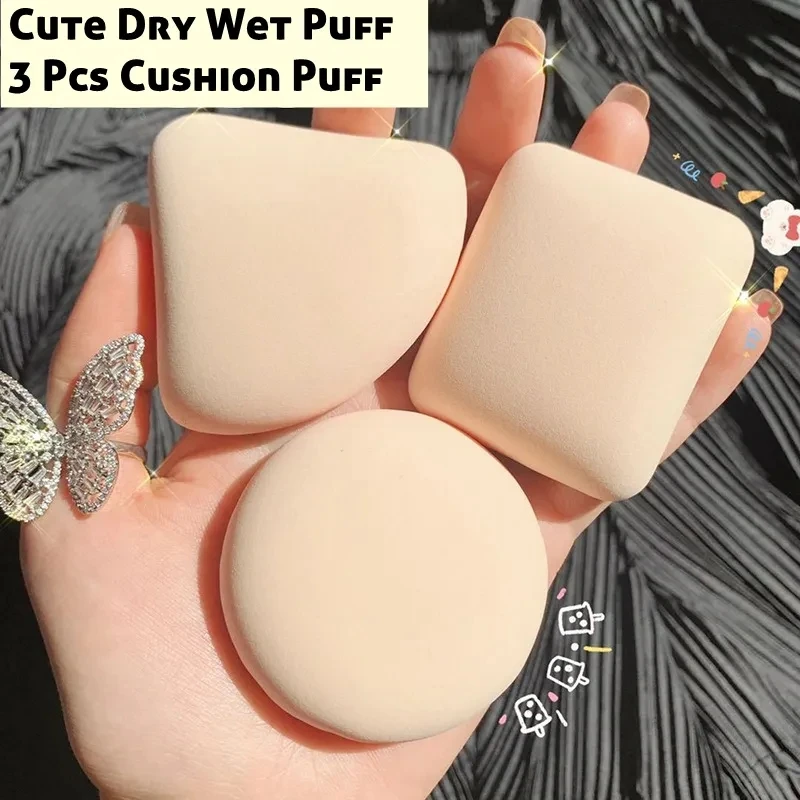 Non-Latex Dry Wet Air Cushion Sponge Puff Boxed Do Not Eat Powder Makeup Foundation Triangular Makeup Puff