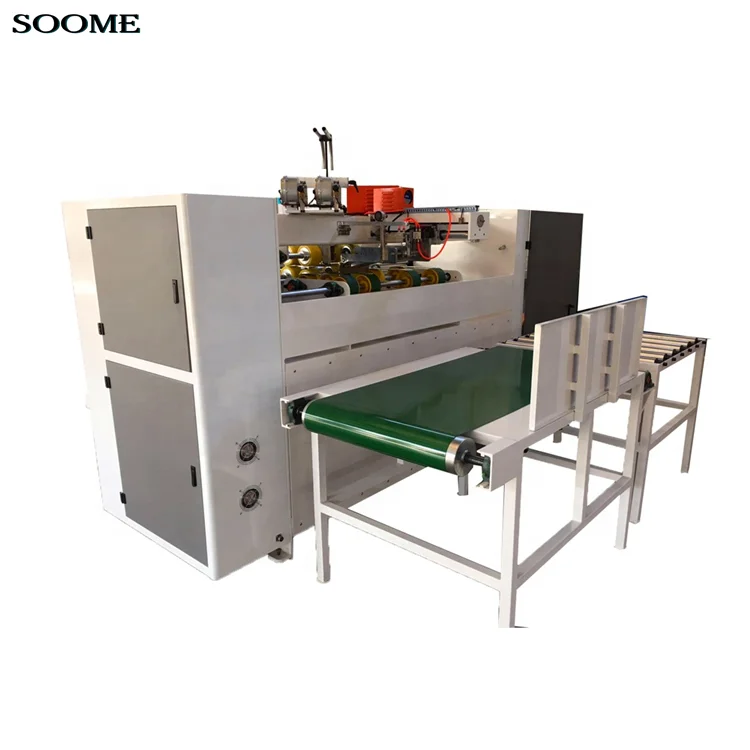 Corrugated carton semi auto stitching machine with single piece