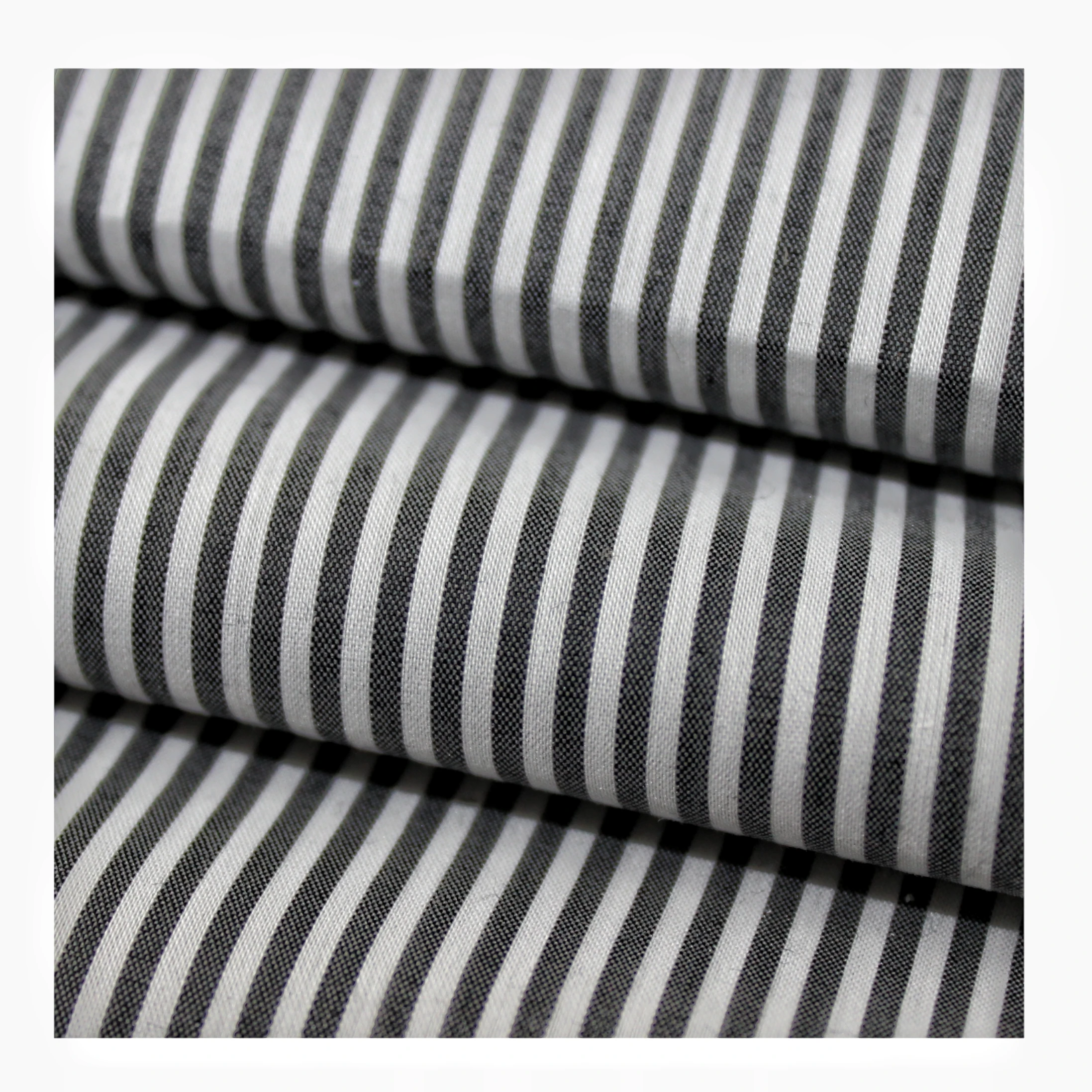 
Cotton nylon spandex classic mens black white striped fabric 