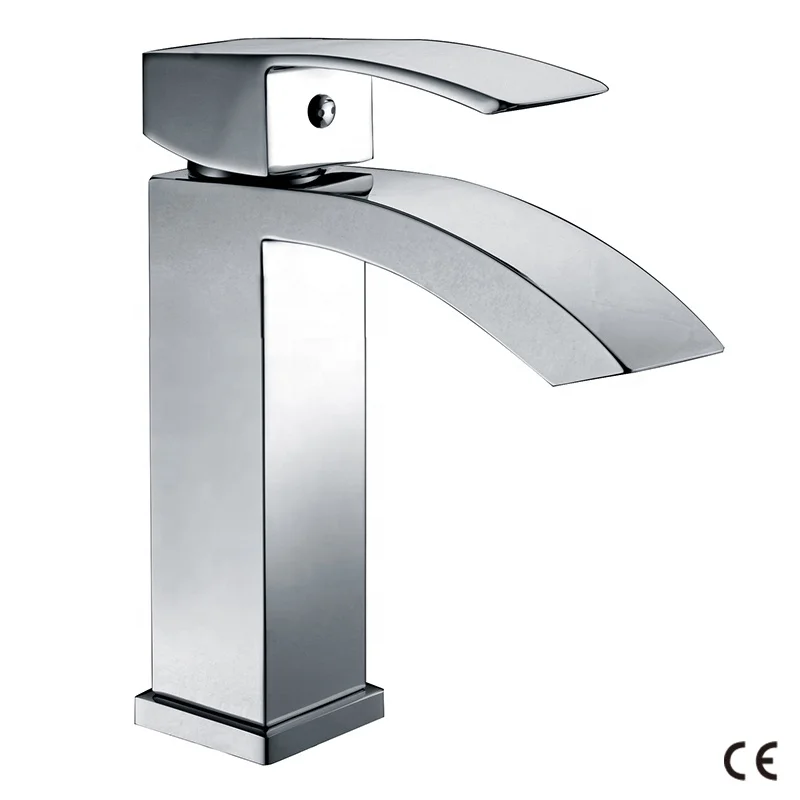 Латунный смеситель HIMARK с основным корпусом и одной ручкой, хромированный квадратный смеситель для раковины в ванной комнате с одним отверстием