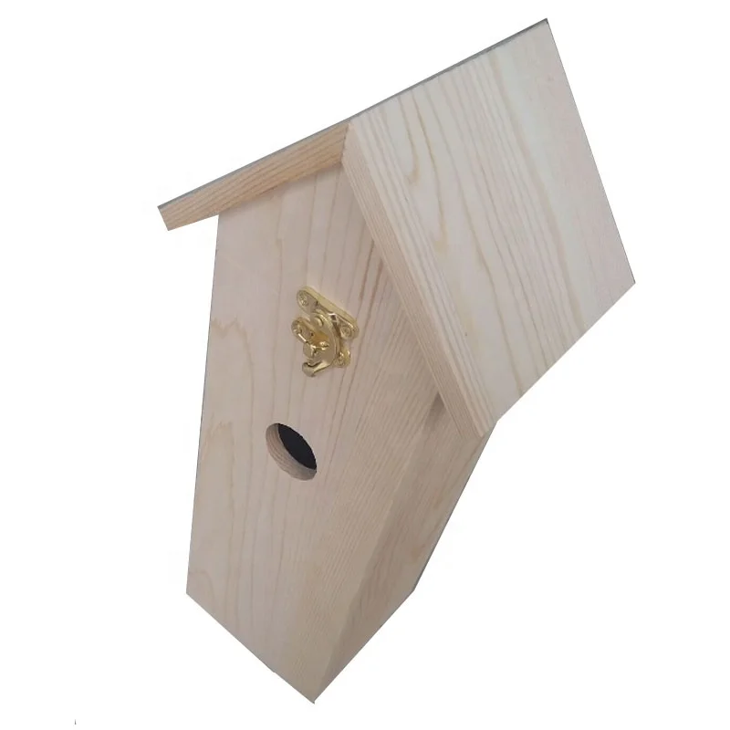 Wooden Craft Decorative Birdhouse with String Bird Houses Wooden House for Bird and wine bottle