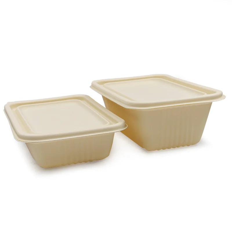 Corn Starch Biodegradable Bento Lunch Box Takeaway Disposable Compostable Food Packaging Container Snack Boxes With Lid
