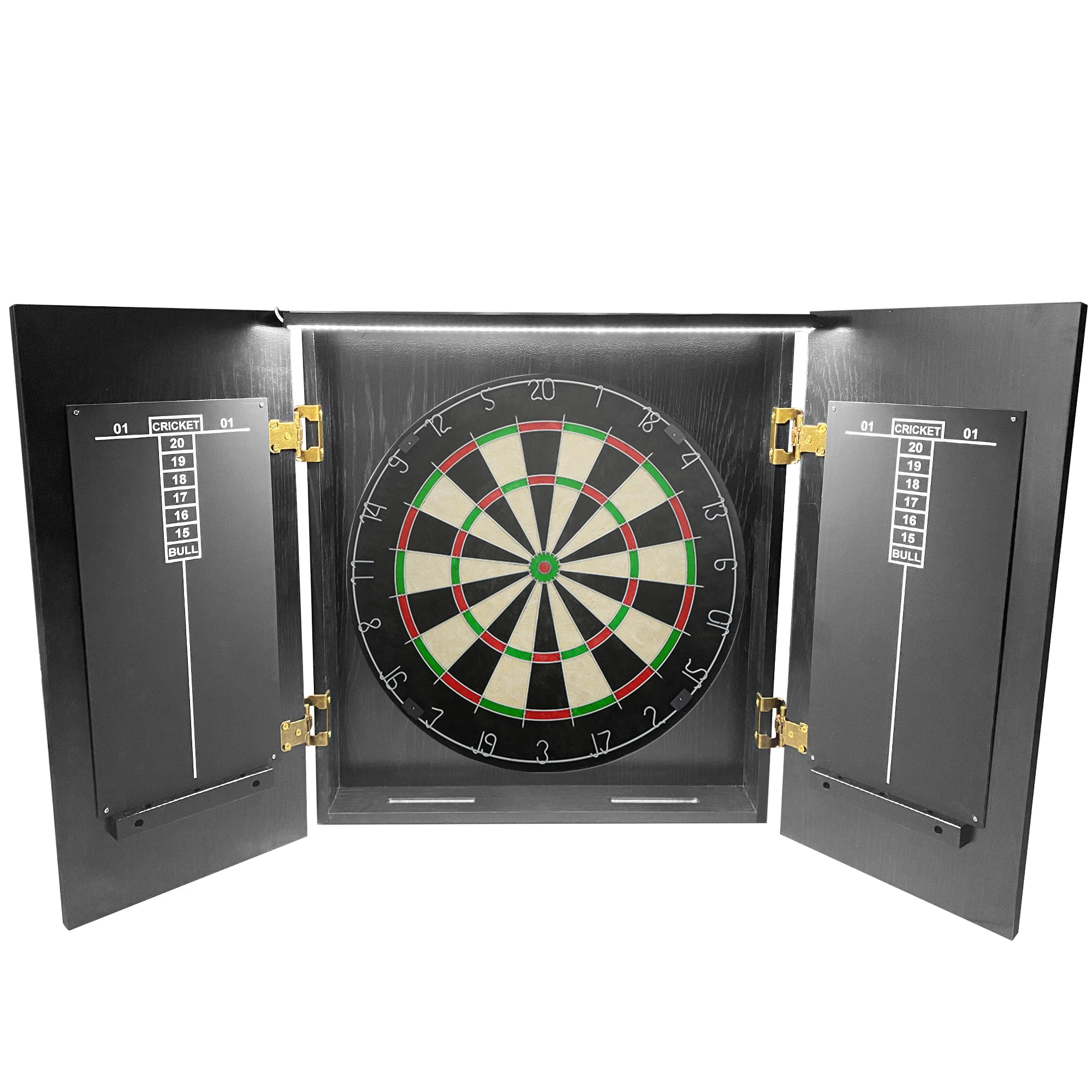 Solid Wood Dartboard Cabinet set dart lighting