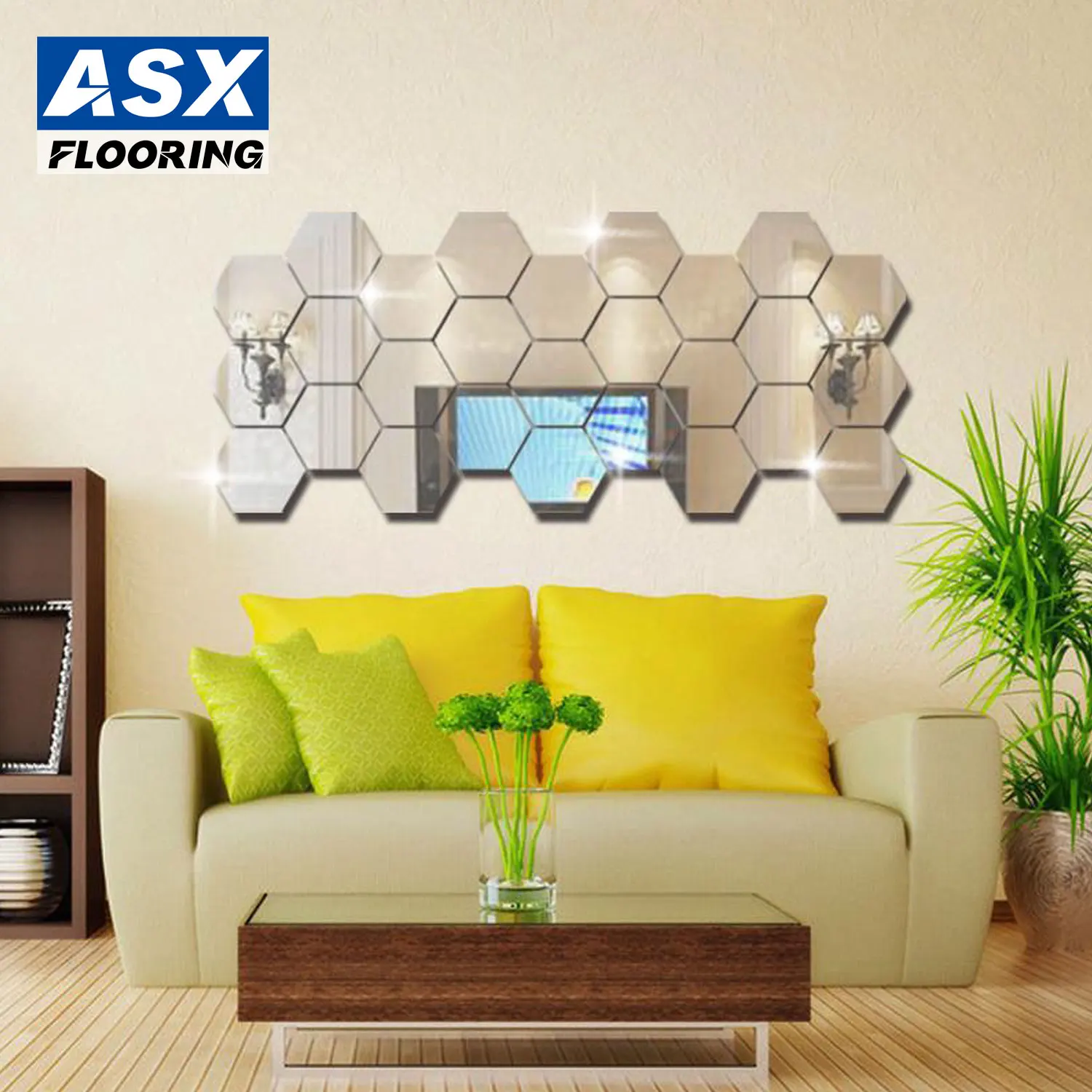 New Designs Modern Diy 3d Wall Mirror Decoration Stickers Acrylic Mirror Decor Wall Sticker Adhesive