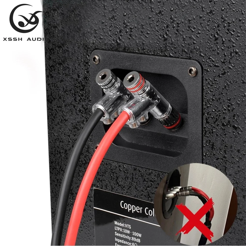 Adapter YIVO XSSH Audio OEM HIFI Power Amplifier Speaker Brass Gun-type 6mm Gold or Rhodium Banana Plug Connector for DIY Cable