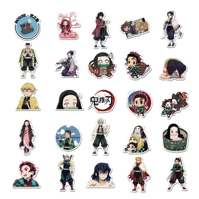  50 шт./компл. Demon Slayer: Kimetsu no Yaiba мультфильм аниме оптовая продажа багажные