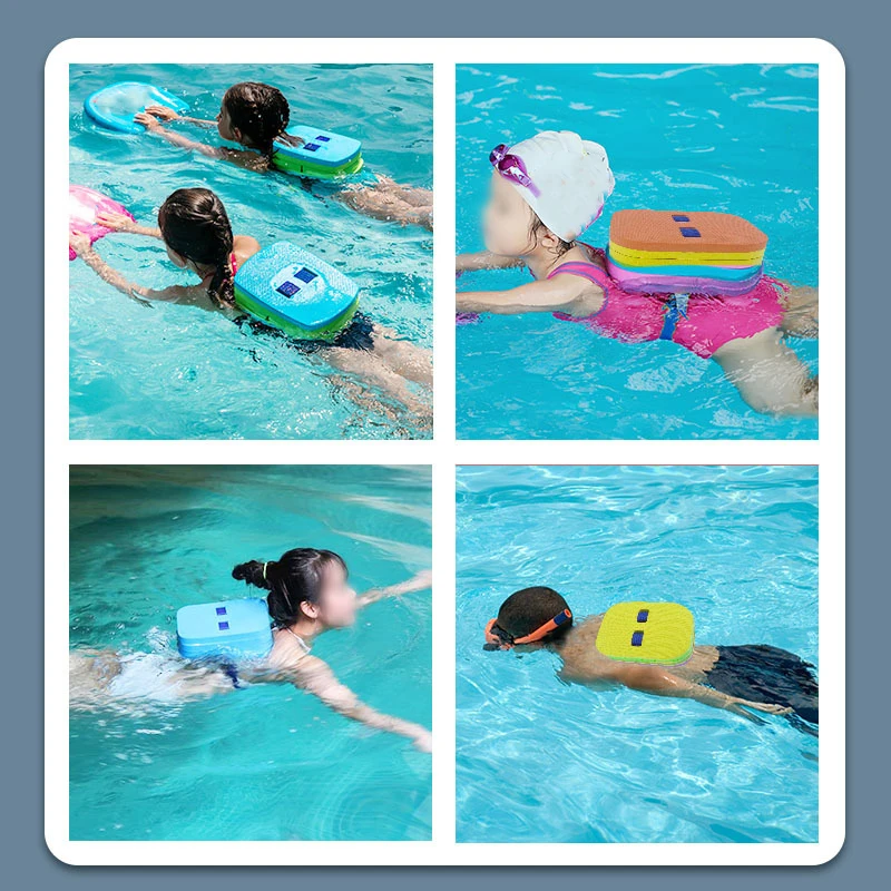 Baby Float Swim Learning Board With Adjustable Belt Four Layers Thick Eva Foam Swimming Back Float