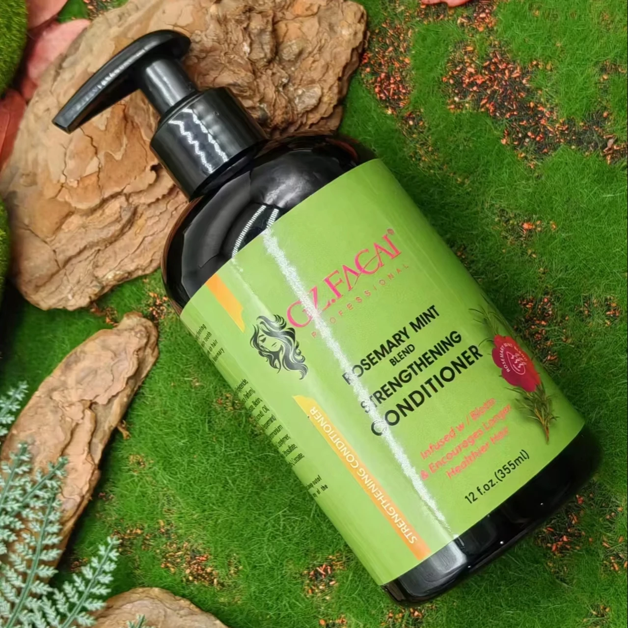 Private Label Natural Rosemary Tea Tree Oil Hair Shampoo and Conditioner for help  Hair Growth Hair Loss and Thinning