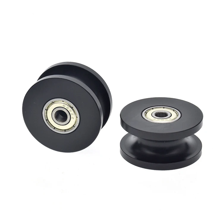 U Groove Nylon Plastic Pulley sheaves Ball Bearing for Sliding POM  bearing  delrin sheaves pulley roller ID 10MM