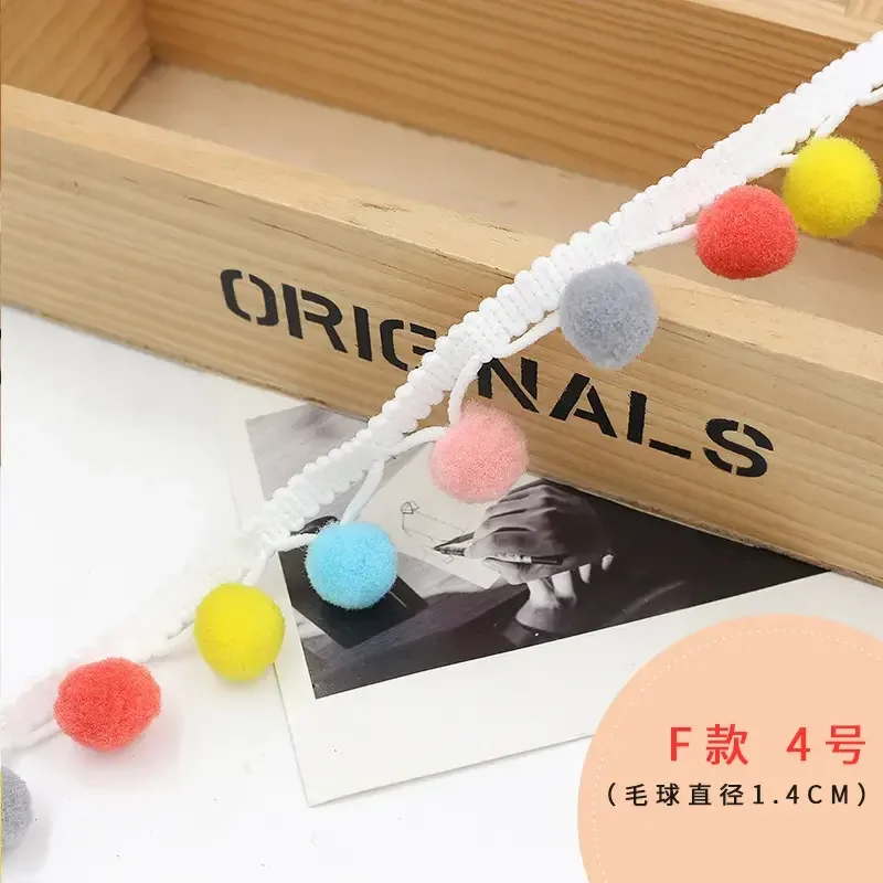 Pom pom tassel Fringes Mixed Black Fringe Trim PomPom Balls Trims for clothes