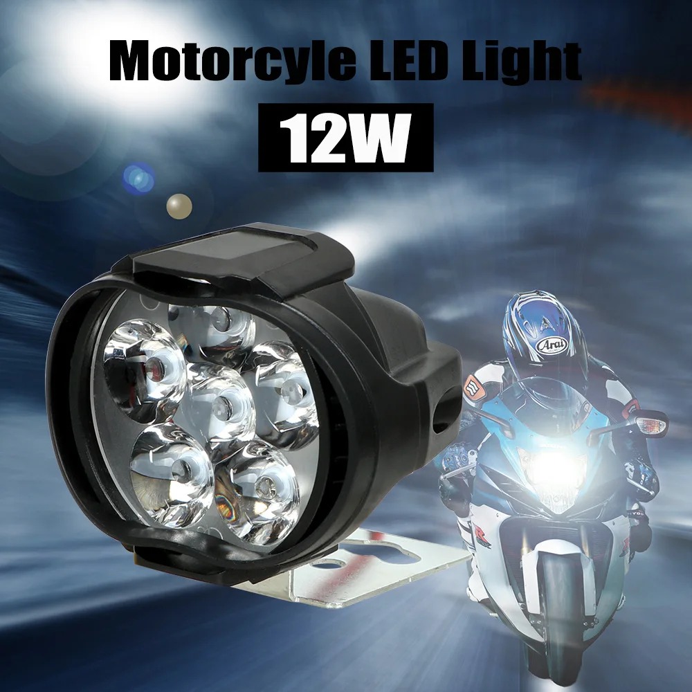 
Wholesale 2Pcs Motorcycles Headlight White Super Bright 6 LED Working Spot Light Motorbike Fog Lamp Led Lights 