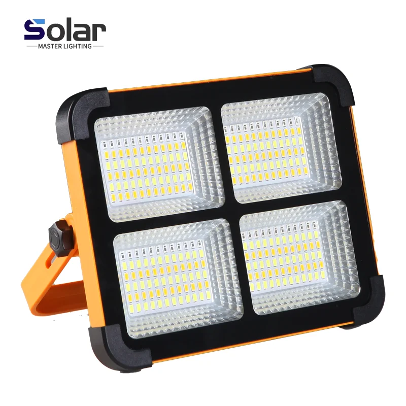 High Power Aluminum Dimmable Ip66 Waterproof Floodlight 200 Watts Outdoor Portable Led Solar Flood Light