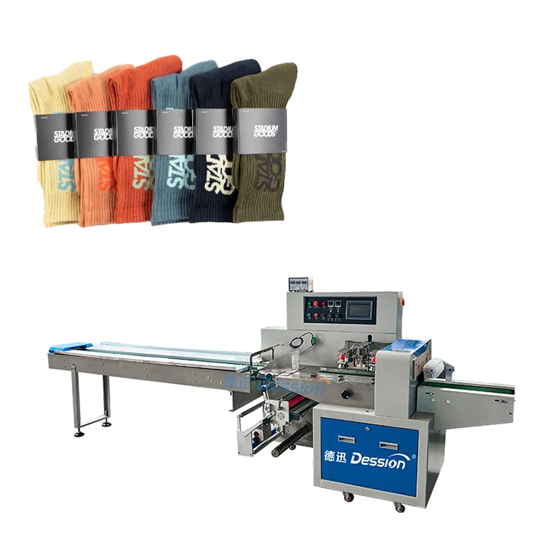 Pillow Type Flow Pack Mitten Socks Napkin Energy Bar Packing Machine Foshan source manufacturers