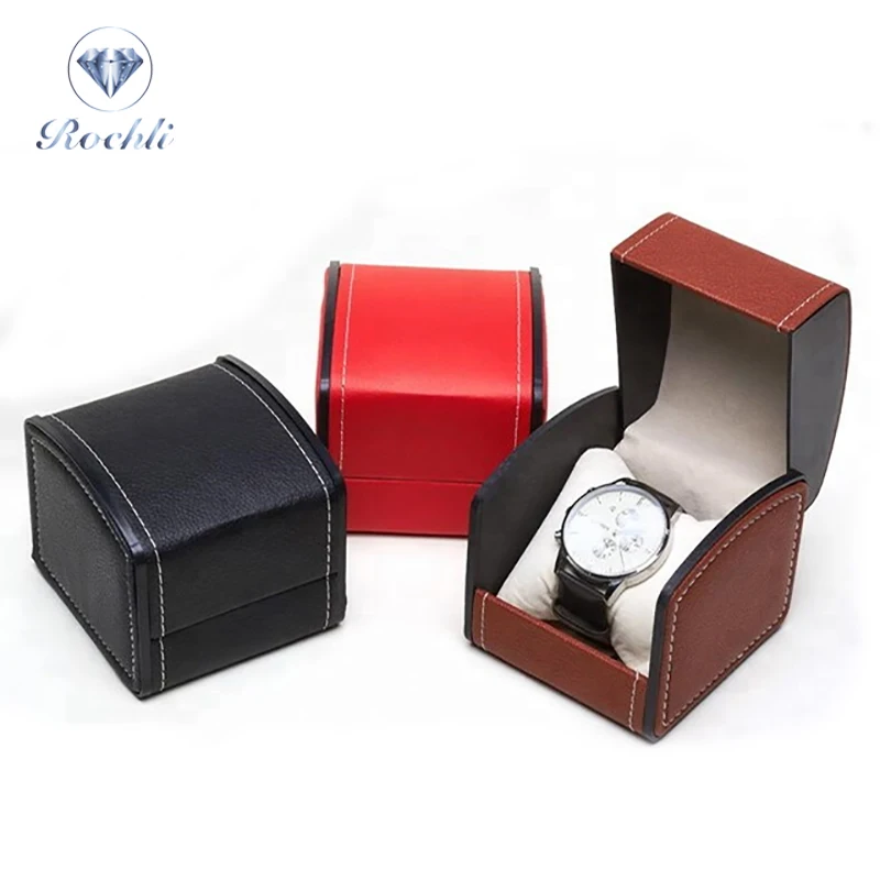 Custom Pu Luxury Leather Cheap Wrist Watch Pill Box For Men Engraved