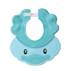 Baby shower hat adjustable silicone shampoo bath hat protect eye ear for kids children