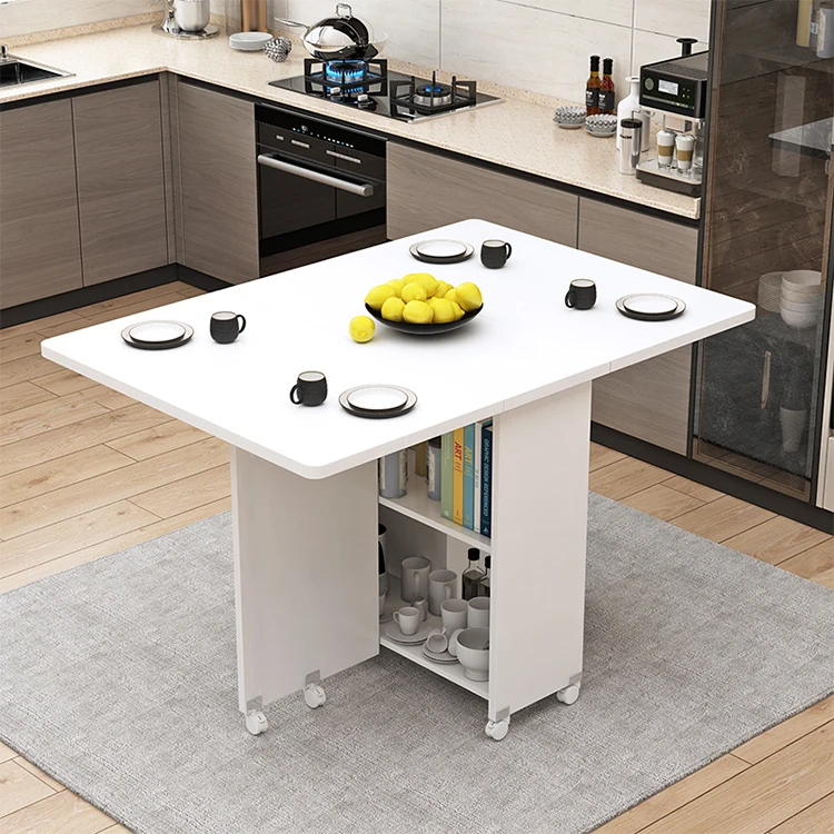 modern nordic wooden luxury foldable dining table set for home