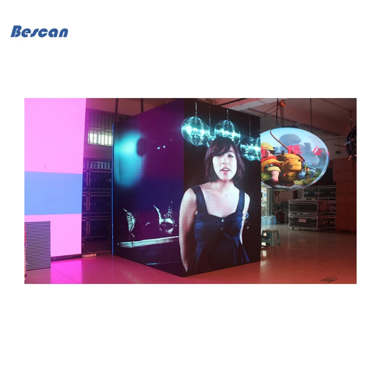 Bescan 45 Degree Angle P2.5 160x160mm 64x64 Dots Led Module For 90 Degrees Right Angle Led Advertising Video Screen
