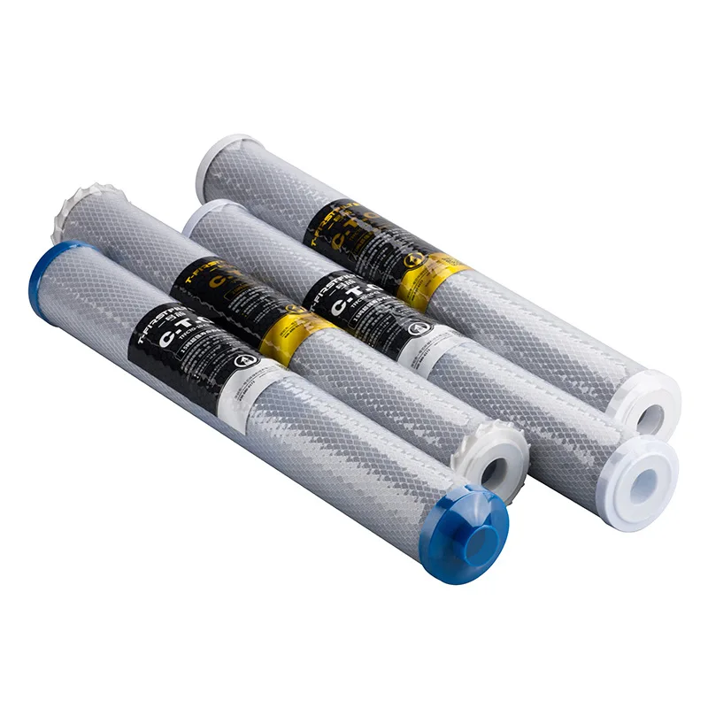 20inch CTO flat sintered activated carbon coconut shell pre-filter water purifier water vending machine universal filter