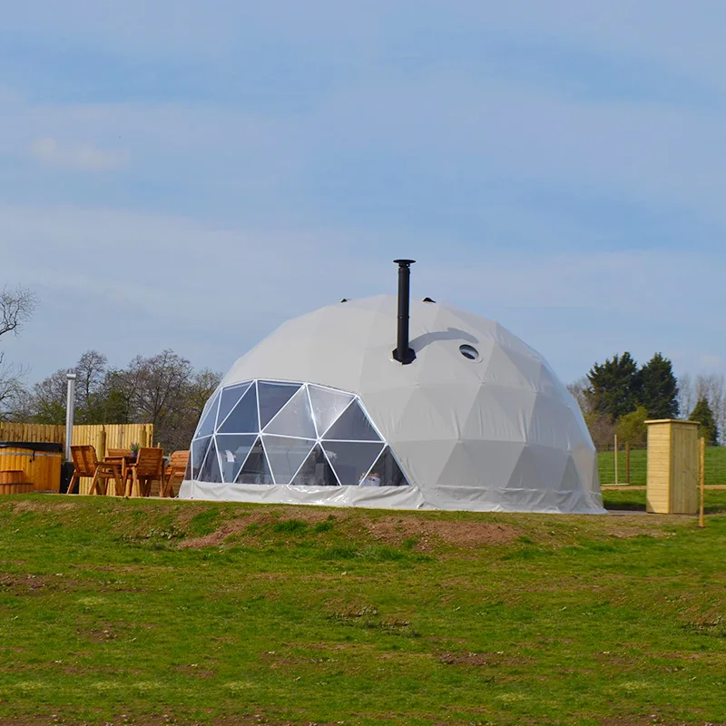 Nordic Style Camping Outdoor Prefab Tiny House Family Backyard Leisure Nap Glamping Hotel Dome Tent