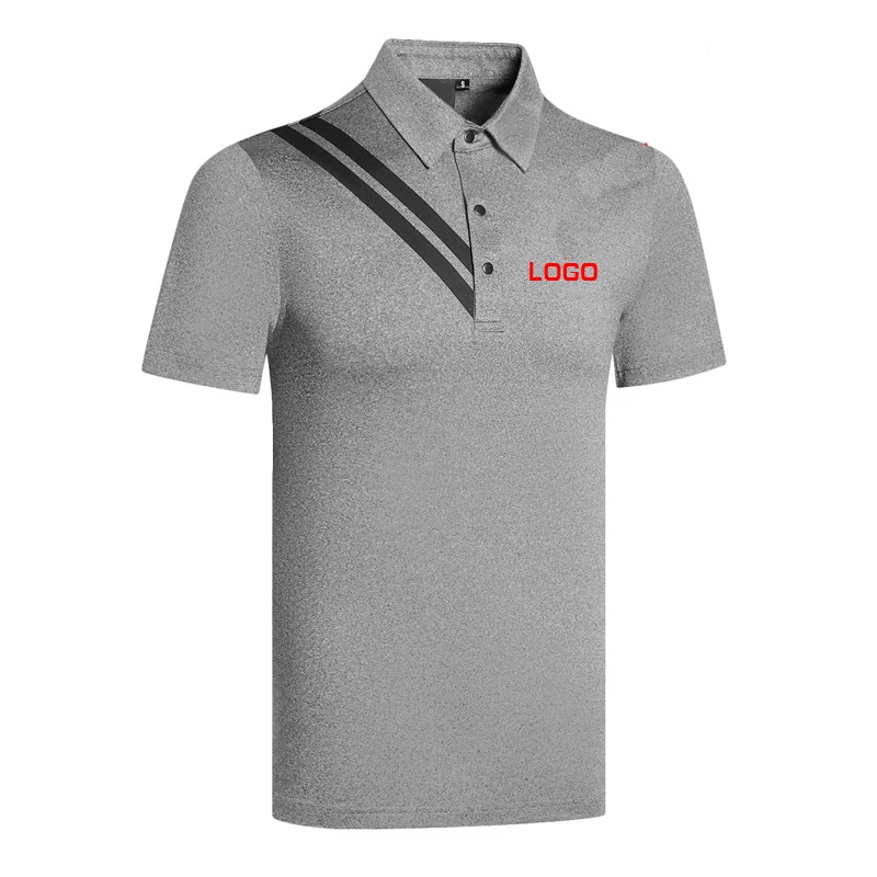 Custom LOGO Fashion polyester mix cotton  Short Golf Sleeve Color Combination Polo T shirts Design For Man