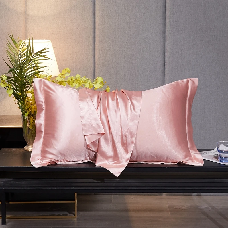 Hot Sale Summer Pillowcase Lyocell Satin Silk Pillowcases Customized Color Size