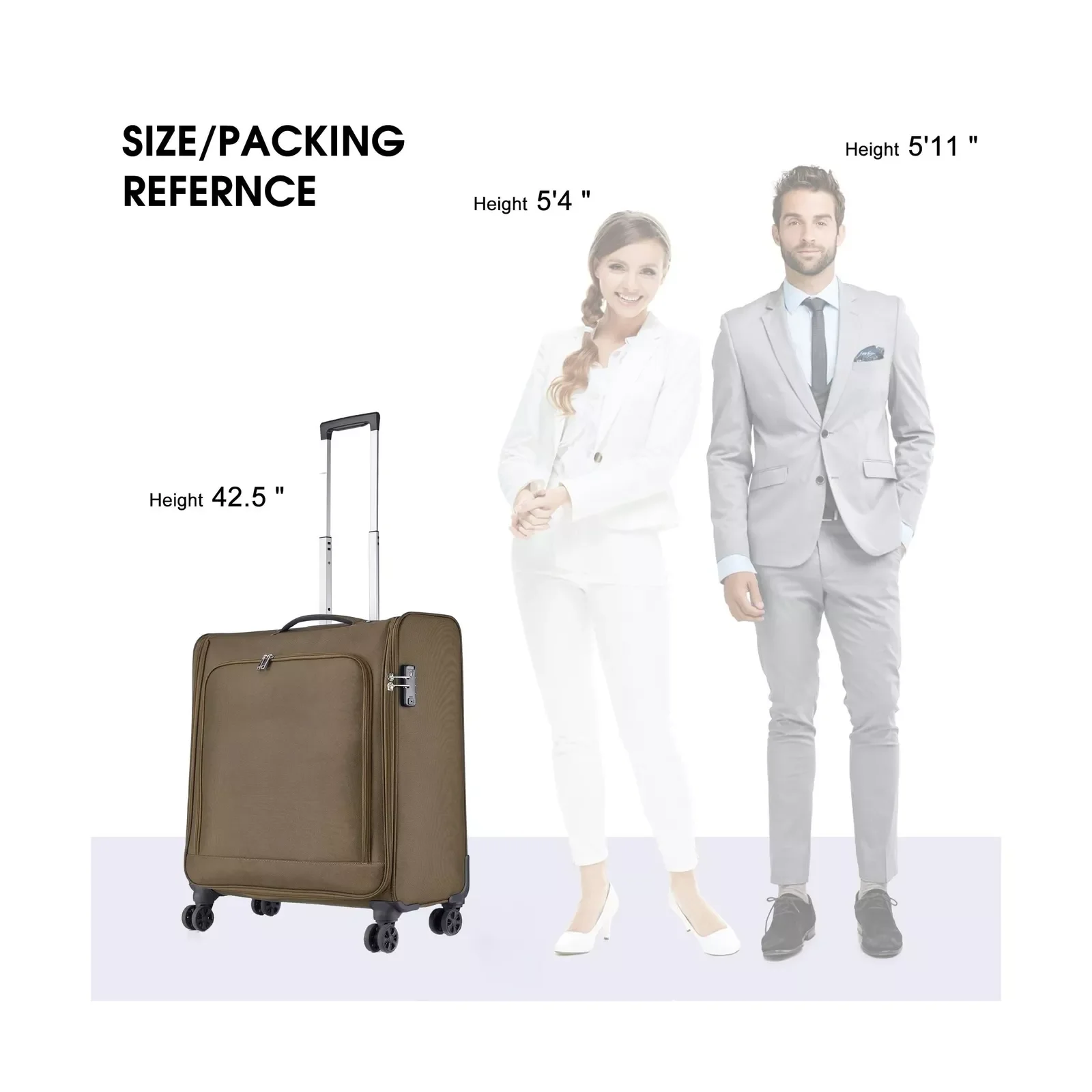 Custom premium Large 26-Inch Suitcase Wheeled Garment Luggage Bag with Locks travel Rolling Garment Bags for men and women