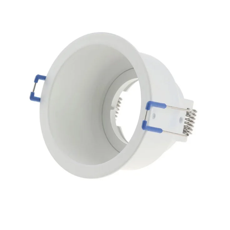 fast delivery Round Aluminum Anti Glare Rotatable LED Spotlight GU10 White Fixture Housing Frame