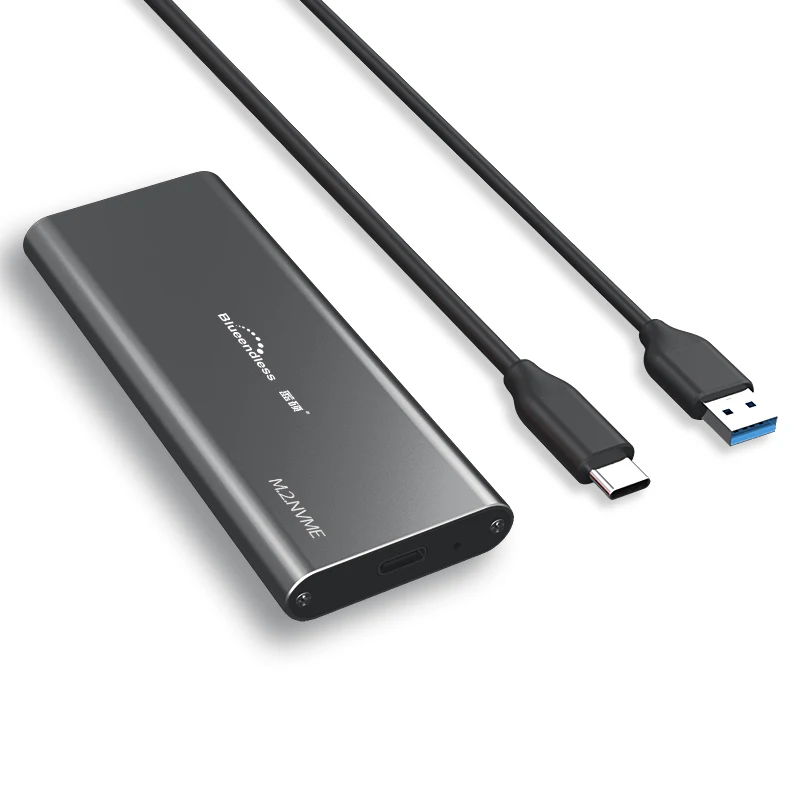 Blueendless PC280N slim m.2 nvme ssd enclosure M key usb 3.1 type c 1tb external ssd hard drive for legion y740 laptops
