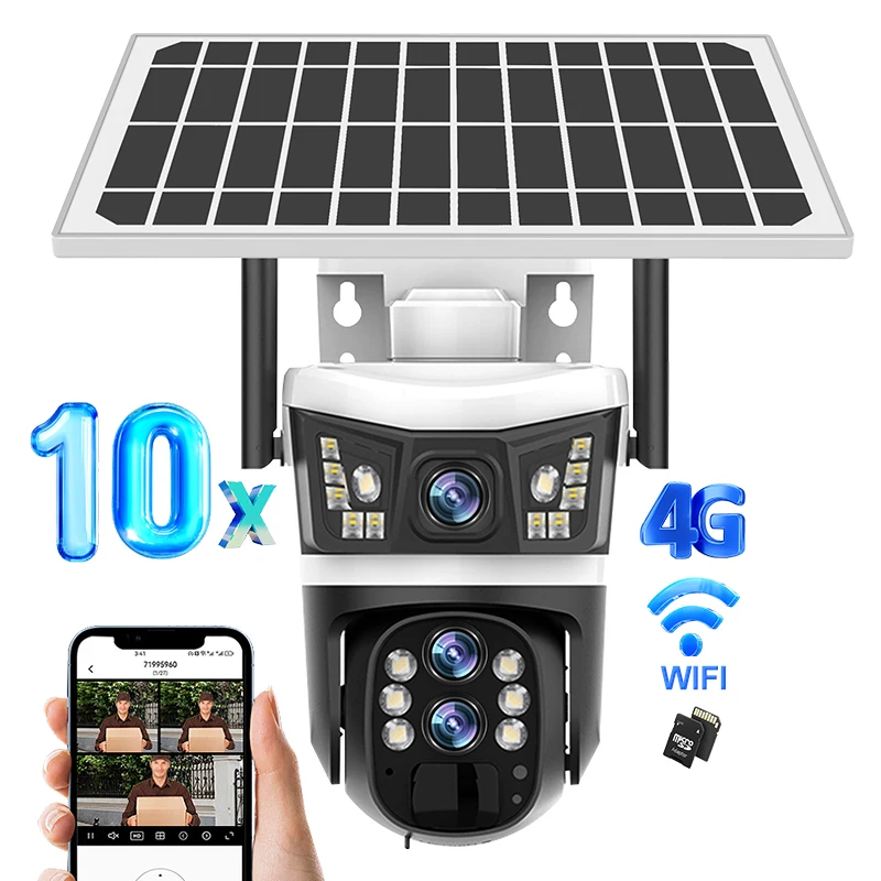 Конструкция PTZ Солнечная камера система wifi wireless 4g охранная энергия камеры cctv с солнечной панелью