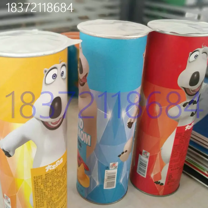 Automatic Potato Chips Can Top Cover Sealing Packaging Machine