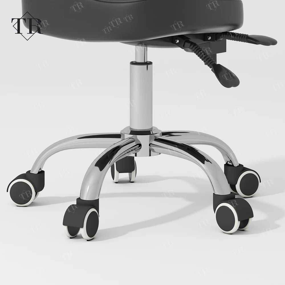 Turri Black Wholesale Commercial Premium Beauty Barber Chair Round Stool Barbershop Hair Salon Chair Moved Nail Stool