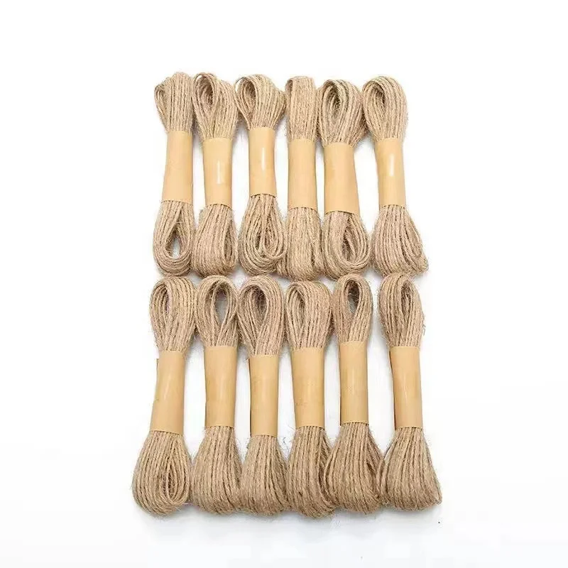 Natural Burlap Rope 1-2 mm*100 M For Home Decor/Holiday Gifts Wrapping/Card Making/Hanging Festival Pictures