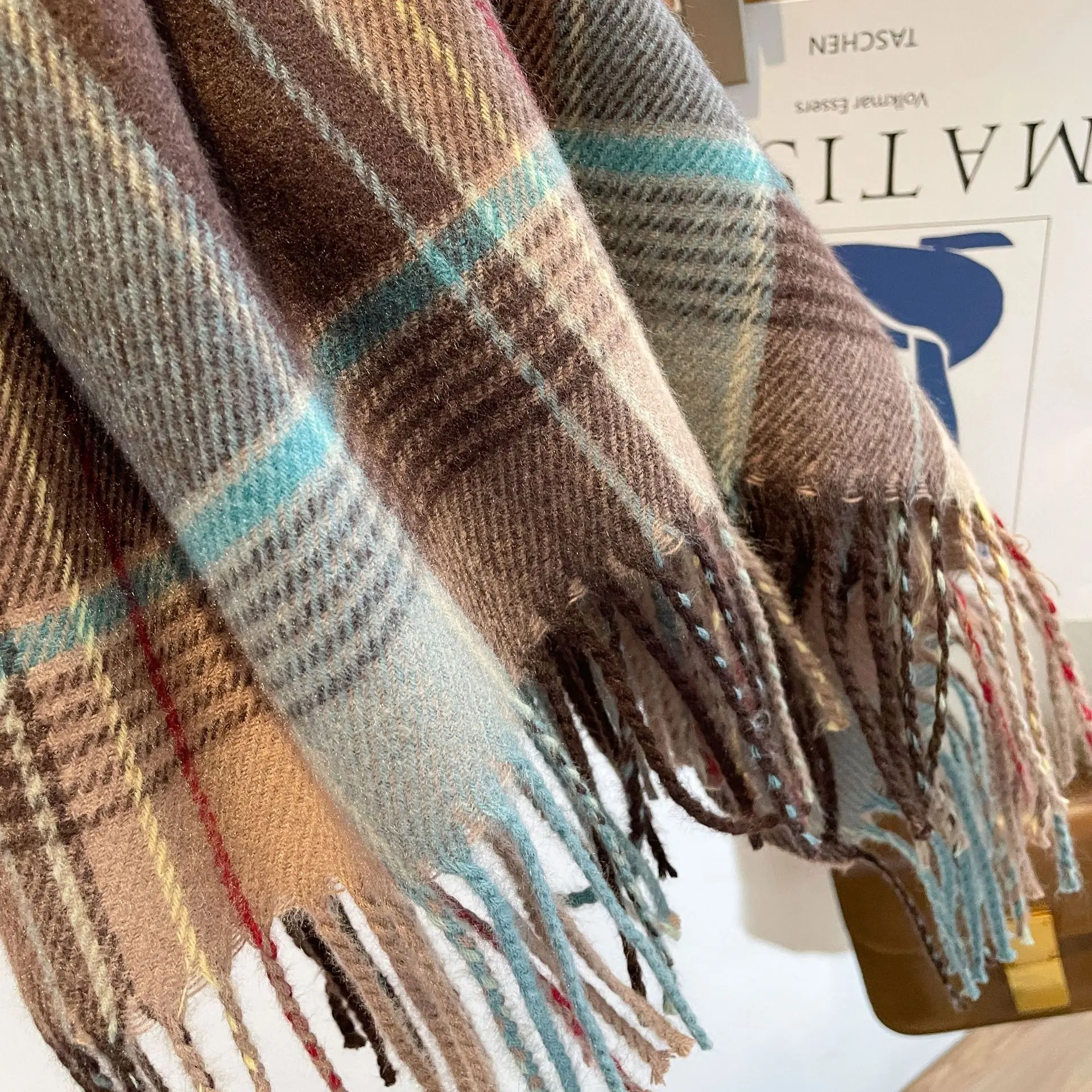 China Manufacturer Japanese And Korean Style All-Match Student Couple Men And Women Imitation Cashmere Winter Warm Shawl Scarf