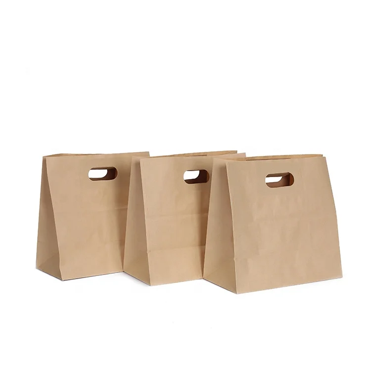 Hot Selling Luxury Personalized Recyclable Take Away Shopping Gift White Kraft Paper Bag