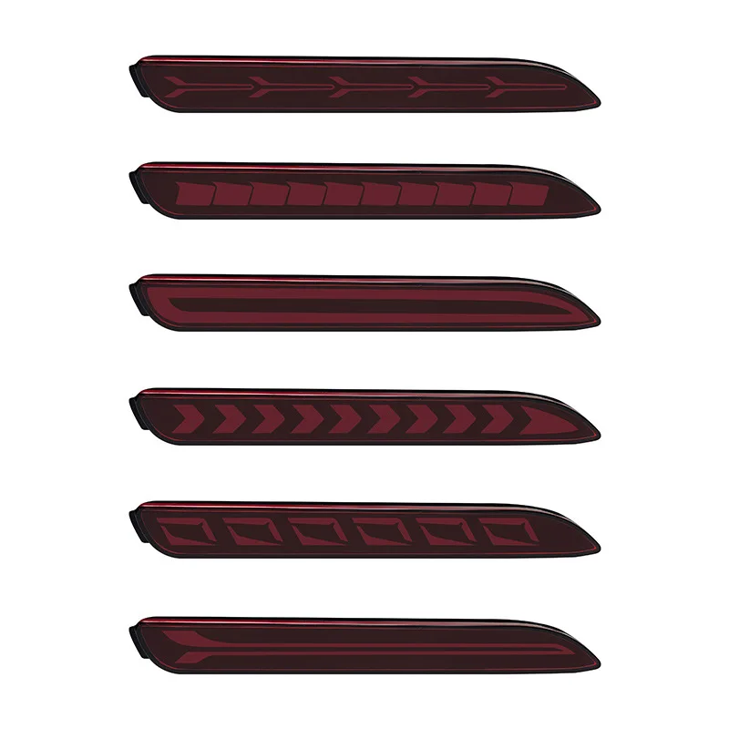 Airplane Bone Grid Arrow LED Bumper Start Scanning Running Reflector Turn Signal Rear Fog Warning Flashing Lamp Tail Brake Light