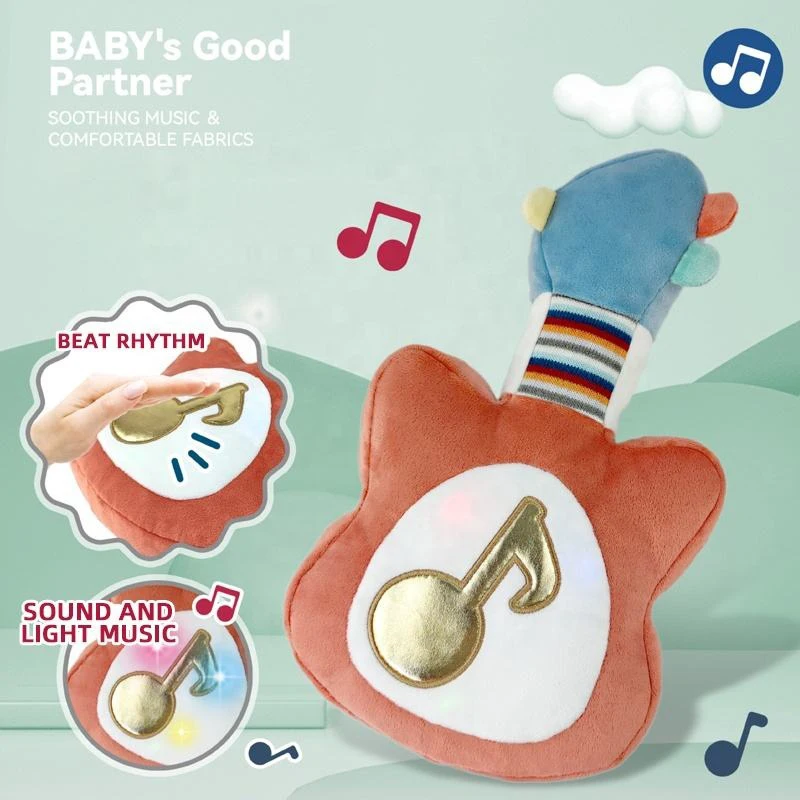 BGL baby beat мягкая плюшевая игрушка для гитары музыкальный инструмент электронные плюшевые игрушки с подсветкой Музыка