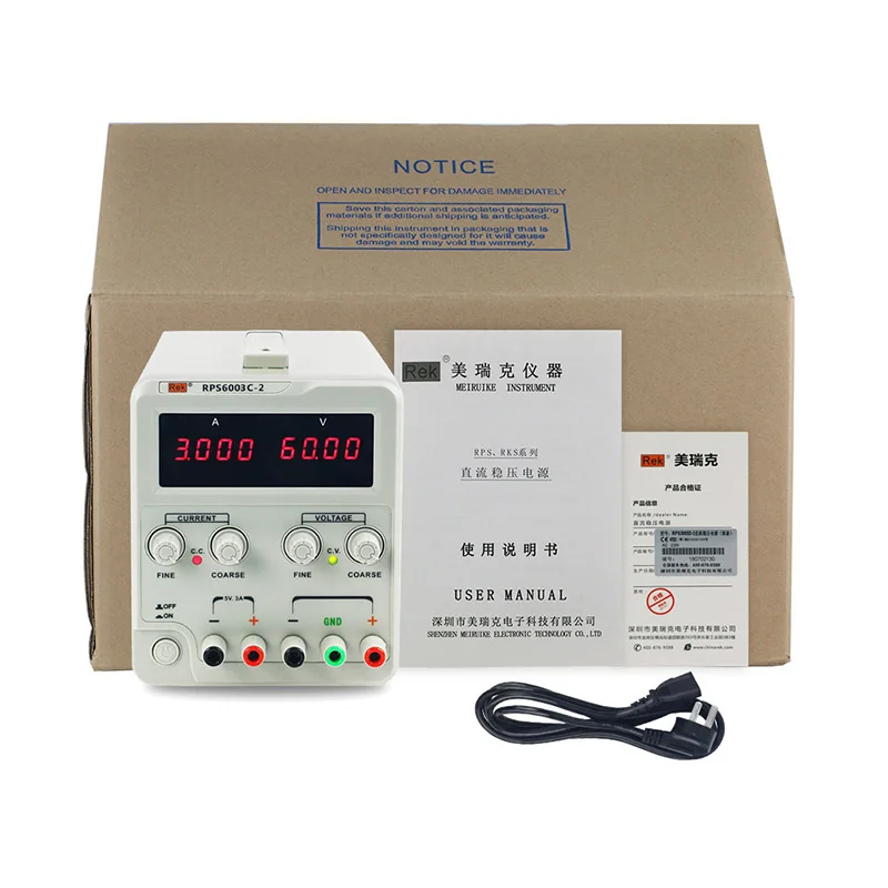 REK RPS6003C-2 linear 4 digital display regulated variable ac DC bench power supply adjustable 60V 3A repairing