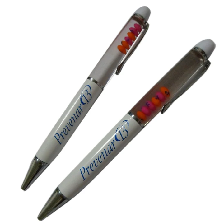 Custom Promotional White 3D liquid floating pen
