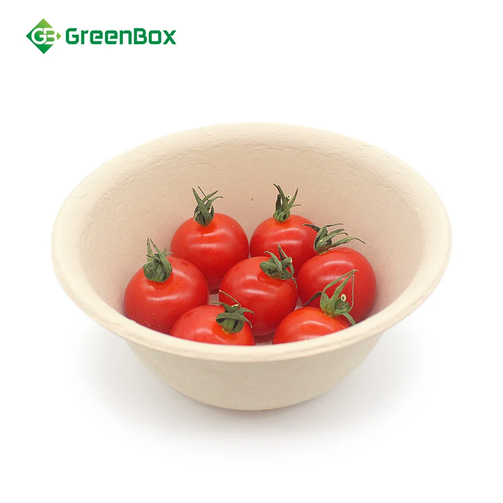 Biodegradable Fruit Bowl Disposable tableware 300ml/500ml salad bowl Bamboo fiber food bowl