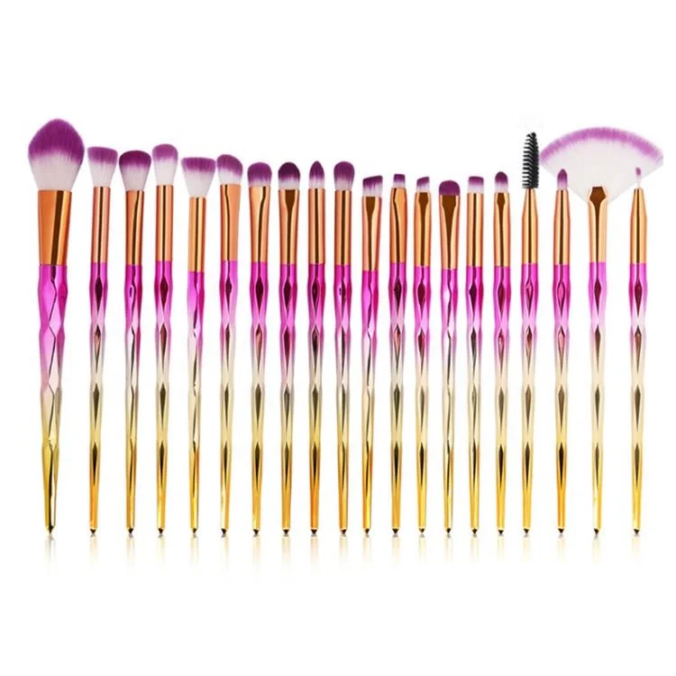 Sialia Stock Sell 20pcs Red Gradient Small makeup brush sets dazzle diamonds eye makeup brush eye shadow brushes beauty kit sets