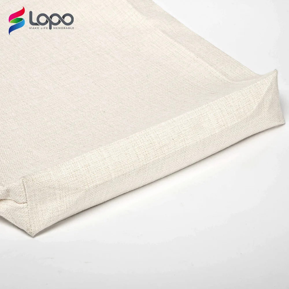 High quality sublimation textile linen tote bag blanks for wholesale