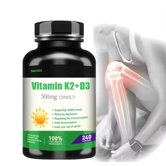 Здоровая добавка Витамин K2 MK7 Softgels веганское сырье 5000iu витамин d3 k2 капсулы